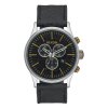 The Sentry Chrono Leather Black Brass