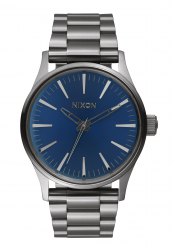 Nixon The Sentry 38 SS Gunmetal Cobalt Sunray Herrenuhr