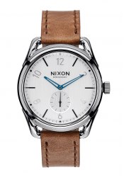 Nixon The C39 Leather Gunmetal / Chestnut