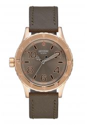 Nixon The 38-20 Leather Rose Gold Taupe
