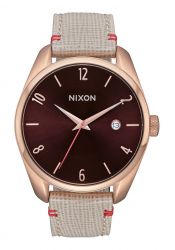 Nixon The Bullet Leather Rose Gold / Brown