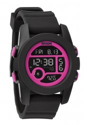 Nixon The Unit 40 Black / Magenta Digitaluhr