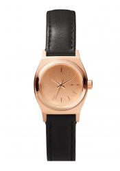 Nixon The Small Time Teller Leather All Rose Gold / Black