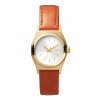 The Small Time Teller Leather Light Gold / Saddle
