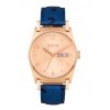 The Jane Leather Rose Gold / Blue