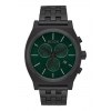 The Time Teller Chrono All Black / Green Sunray