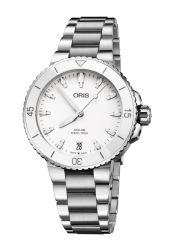 Oris Damenuhr Aquis Date Automatik-Taucheruhr
