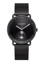 Paul Hewitt Herrenuhr Breakwater Black Gun Metal Mesh
