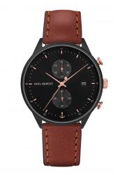 Paul Hewitt The Chrono Line Black Sunray Leder Braun