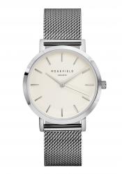 Rosefield The Mercer White Silver Damenuhr