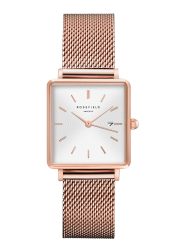 Rosefield The Boxy Mesh Rosegold Damenuhr
