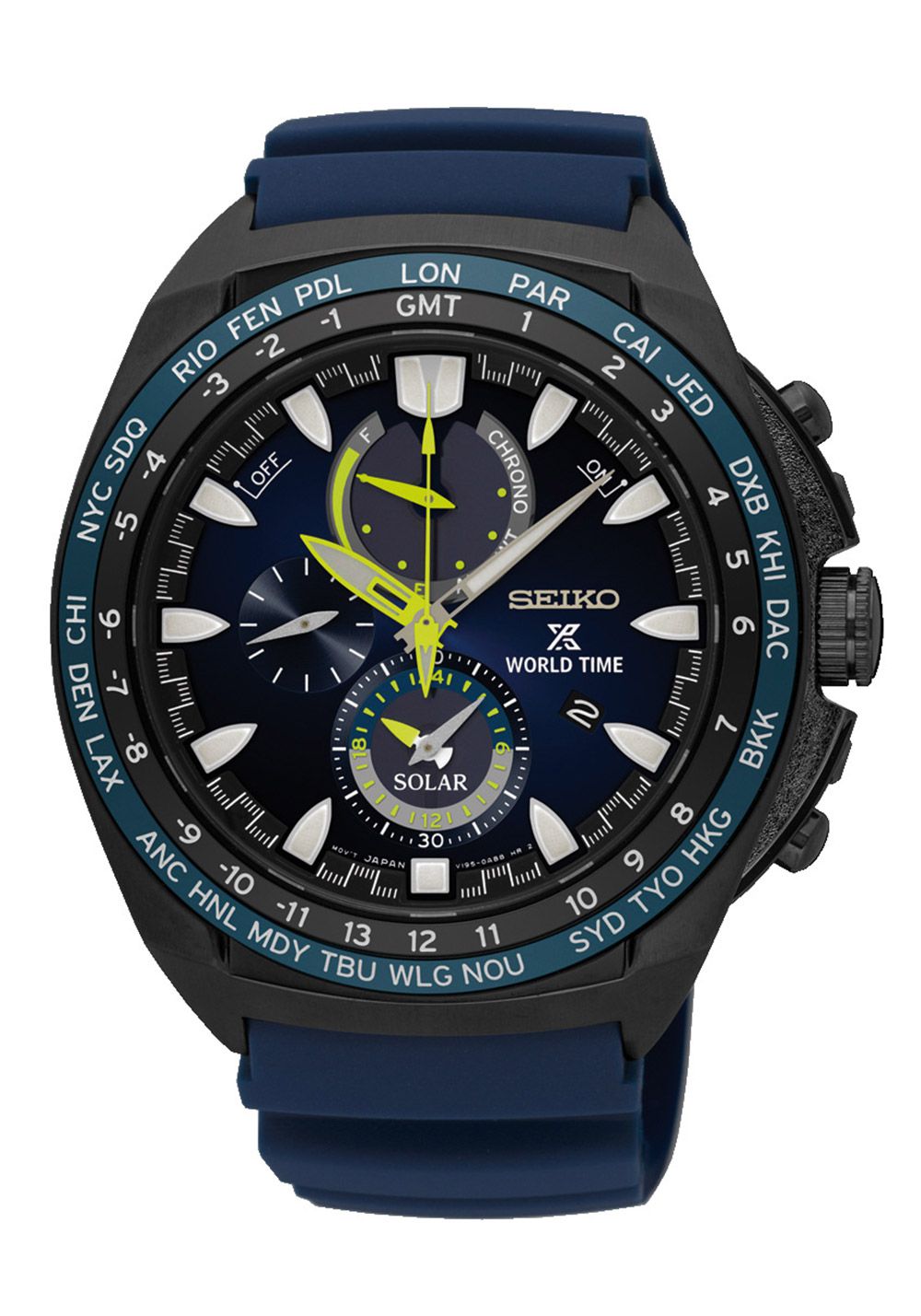 seiko men's prospex world time solar