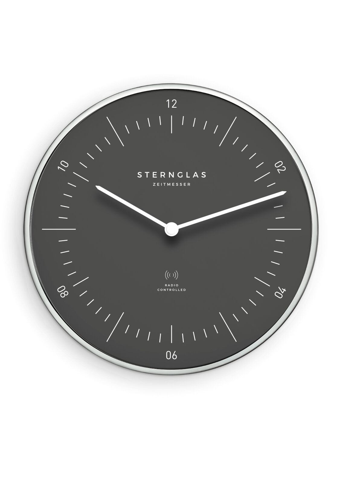 Wanduhr Naos Funk grau