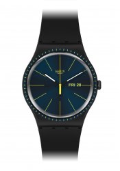 Swatch Black Rails Armbanduhr