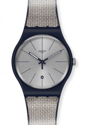 Swatch Grey Cord Armbanduhr