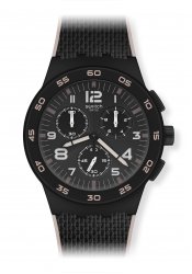 Swatch Black Cord Herrenchronograph